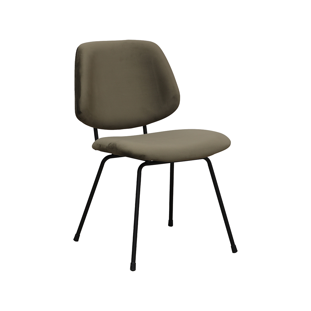 Chaise de salle à manger I_Bello - Hunter - Vert - Velours - Sans accoudoir - Industriel - LABEL51