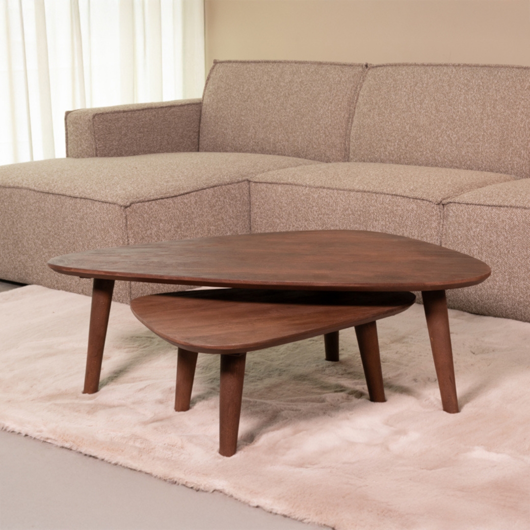 Table basse I_Gregg - Espresso - Marron - Bois de mangue - LABEL51