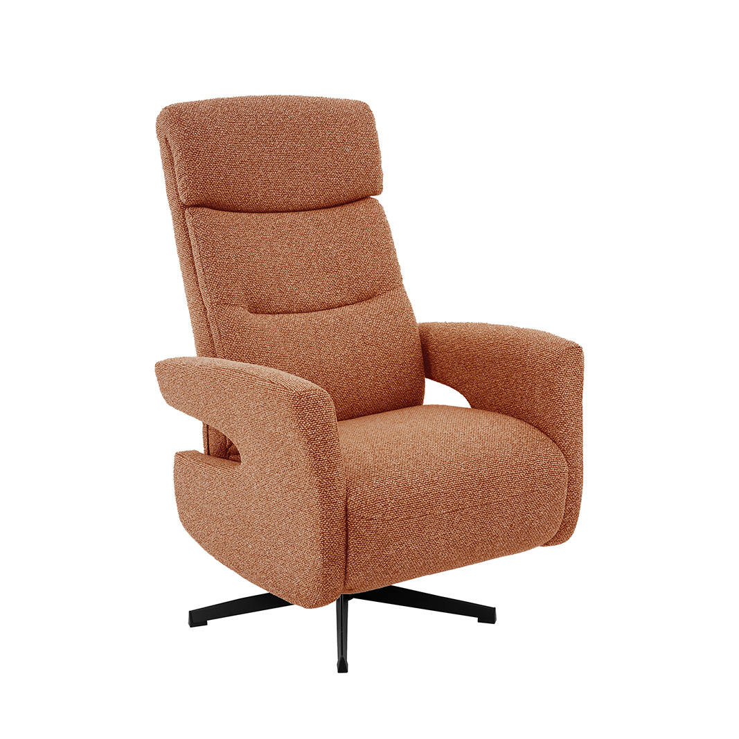 Fauteuil I_Tampere - Électrique - Coral - Orange - Royal Boucle - Sans accoudoir - Moderne - LABEL51